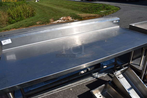 Stainless Steel Commercial Table w/ Backsplash. 72x30x43 - Image 3 of 3