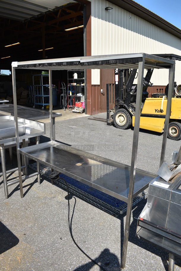 Stainless Steel Commercial Wine Glass Rack w/ Draining Undershelf. 59.5x20x62 - Image 2 of 4