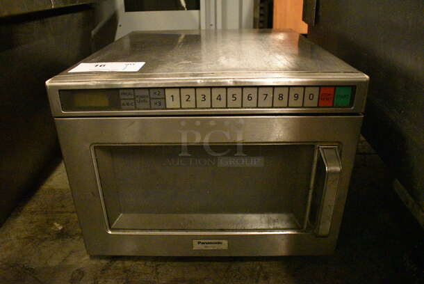 NICE! Panasonic Model NE-17521 Stainless Steel Commercial Countertop Microwave Oven. 16.5x20.5x13 - Image 1 of 5