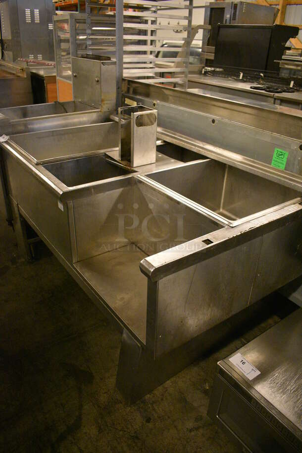 Stainless Steel Commercial 2 Bay Ice Bin w/ Cold Plates. 60x36x42 - Image 2 of 6