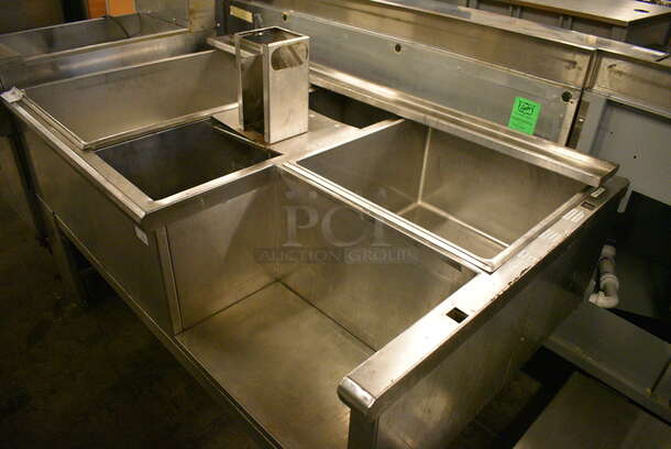 Stainless Steel Commercial 2 Bay Ice Bin w/ Cold Plates. 60x36x42 - Image 3 of 6