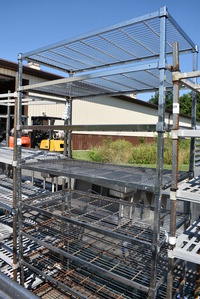 Metal 7 Tier Shelving Unit on Commercial Casters. 48x24x90. BUYER MUST DISMANTLE. PCI CANNOT DISMANTLE FOR SHIPPING. PLEASE CONSIDER FREIGHT CHARGES.
