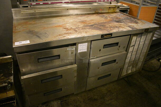 NICE! Delfield Stainless Steel Commercial Work Top Cooler w/ 6 Drawers on Commercial Casters. 62x31x39. Cannot Test - Unit Trips Breaker - Image 1 of 6