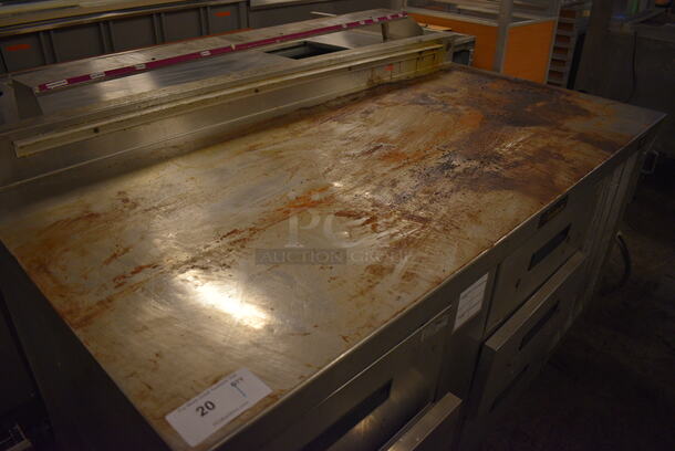 NICE! Delfield Stainless Steel Commercial Work Top Cooler w/ 6 Drawers on Commercial Casters. 62x31x39. Cannot Test - Unit Trips Breaker - Image 3 of 6