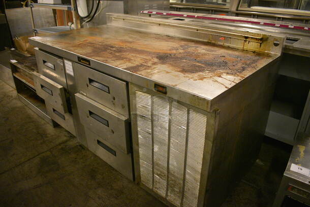 NICE! Delfield Stainless Steel Commercial Work Top Cooler w/ 6 Drawers on Commercial Casters. 62x31x39. Cannot Test - Unit Trips Breaker - Image 4 of 6