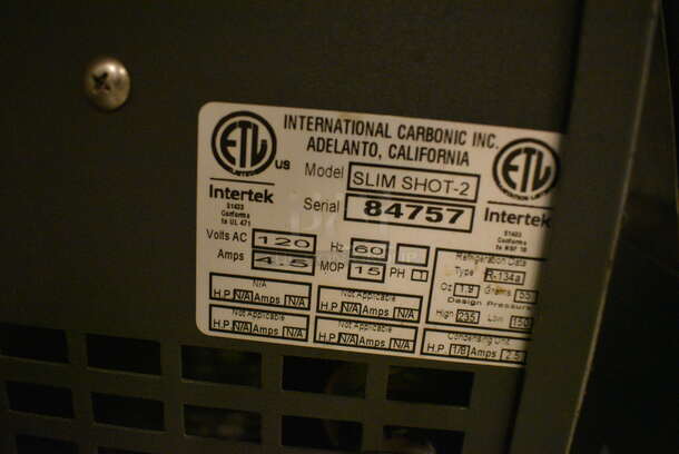 NICE! International Carbonic Model SLIM SHOT-2 Metal Commercial Countertop Shot Dispenser. 120 Volts, 1 Phase. 9x19x23. Tested and Working! - Image 5 of 5