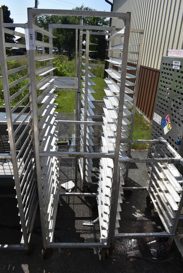 Metal Commercial Pan Transport Rack on Commercial Casters. 20.5x26x70 - Image 1 of 3