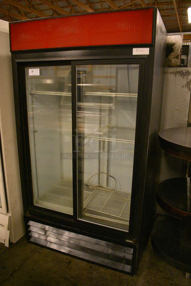 NICE! Beverage Air Model MT38 Metal Commercial 2 Door Reach In Cooler Merchandiser w/ Poly Coated Racks. 115 Volts, 1 Phase. 43x30x78. Cannot Test Due To Cut Power Cord - Image 3 of 6