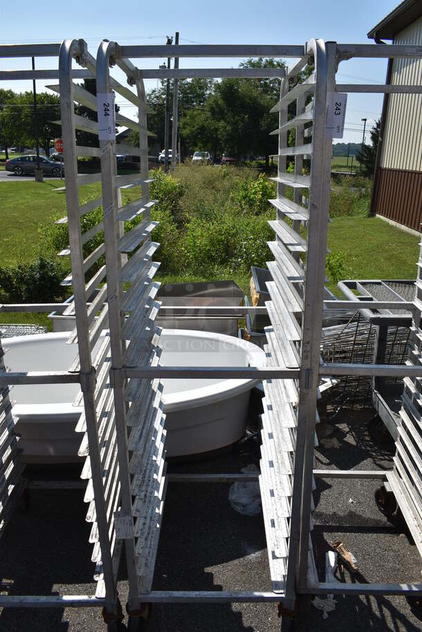 Metal Commercial Pan Transport Rack on Commercial Casters. 20.5x26x70 - Image 1 of 3