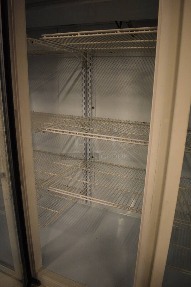 FAB! National Refrigeration Model ULG80BCP-5 Metal Commercial 3 Door Reach In Freezer Merchandiser w/ Poly Racks. 115/208-230 Volts, 1 Phase. 77x34x80 - Image 5 of 7