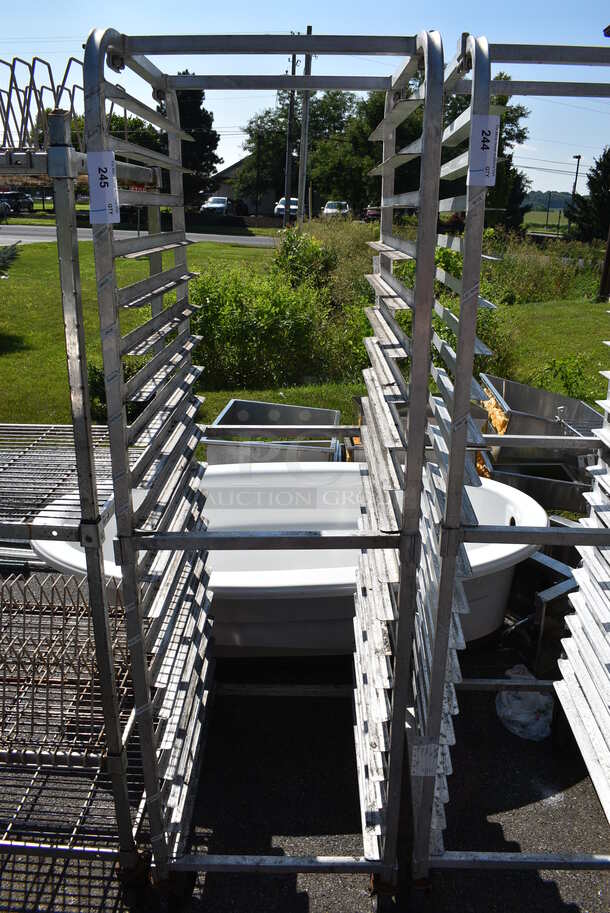 Metal Commercial Pan Transport Rack on Commercial Casters. 20.5x26x70 - Image 1 of 3