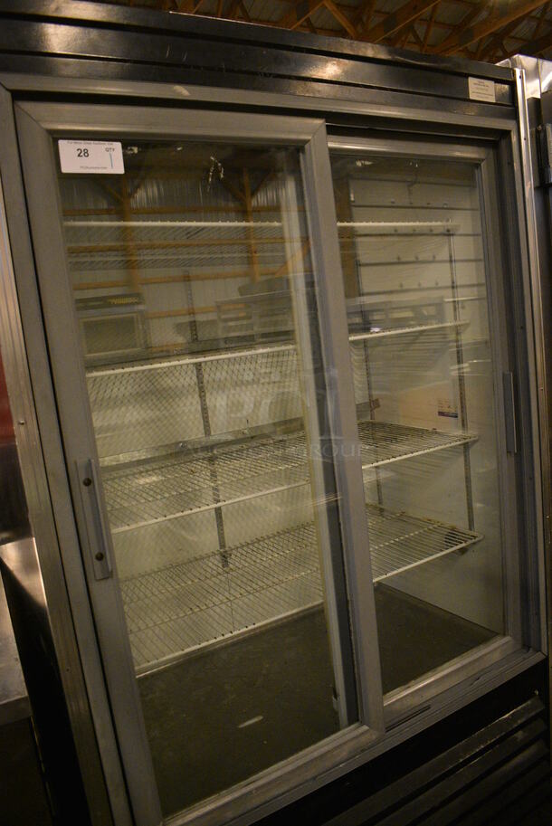 NICE! Evans Model LDW-49 Metal Commercial 2 Door Reach In Cooler Merchandiser w/ Poly Coated Racks. 115 Volts, 1 Phase. 48x30x78. Tested and Powers On But Does Not Get Cold - Image 3 of 6