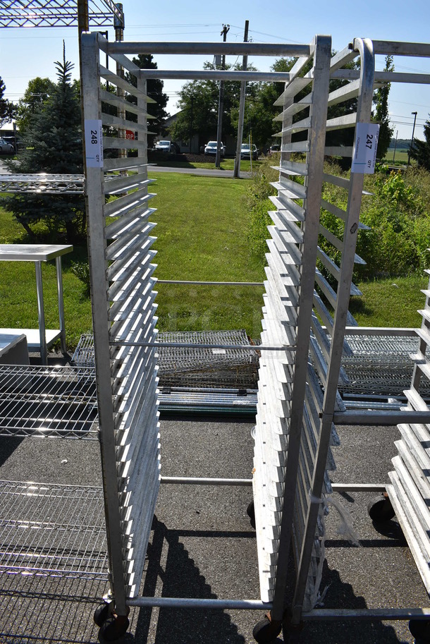 Metal Commercial Pan Transport Rack on Commercial Casters. 20.5x26x70 - Image 1 of 3