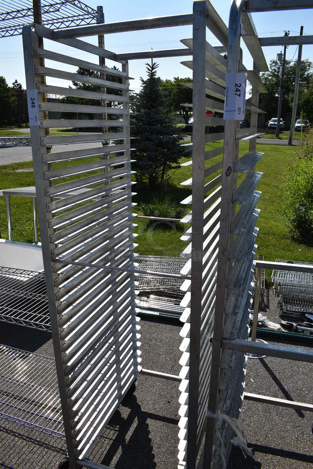 Metal Commercial Pan Transport Rack on Commercial Casters. 20.5x26x70 - Image 2 of 3