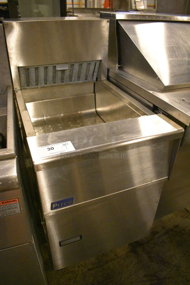 WOW! 2018 Pitco Frialator Model PCF18 Stainless Steel Commercial Floor Style Electric Powered Dumping Station on Commercial Casters. 120 Volts, 1 Phase. 20x34x45.5 - Image 2 of 7
