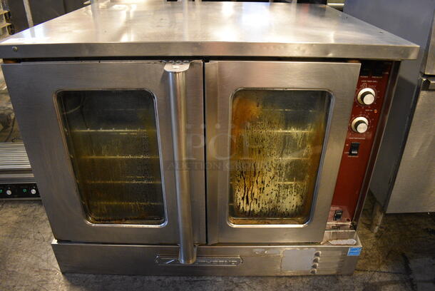 SWEET! Southbend ENERGY STAR Stainless Steel Commercial Gas Powered Full Size Convection Oven w/ View Through Doors, Metal Oven Racks and Thermostatic Controls. 38x34x32 - Image 1 of 7