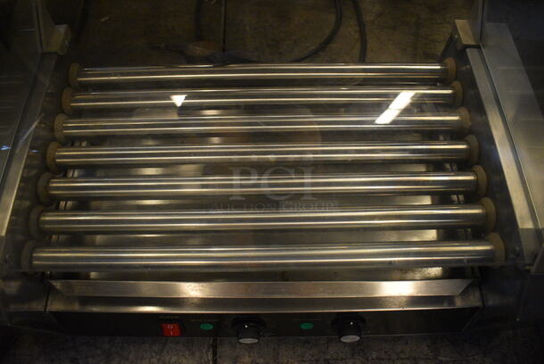 NICE! 2014 Sybo Model ET-R2-7 Stainless Steel Commercial Countertop Hot Dog Roller w/ Sneeze Guard. 110 Volts, 1 Phase. 23x13x16. Tested and Working! - Image 4 of 6