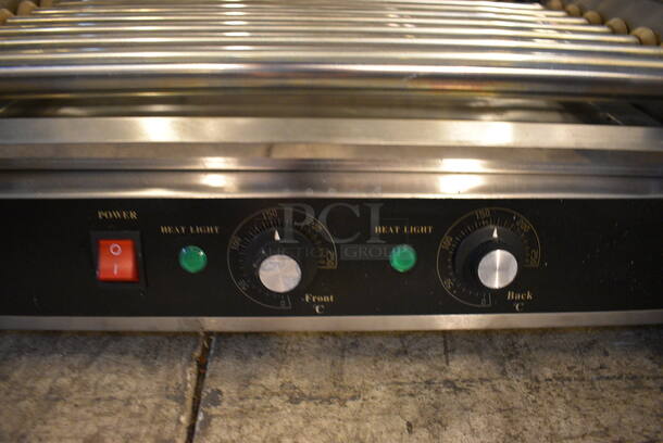 NICE! 2014 Sybo Model ET-R2-7 Stainless Steel Commercial Countertop Hot Dog Roller w/ Sneeze Guard. 110 Volts, 1 Phase. 23x13x16. Tested and Working! - Image 5 of 6
