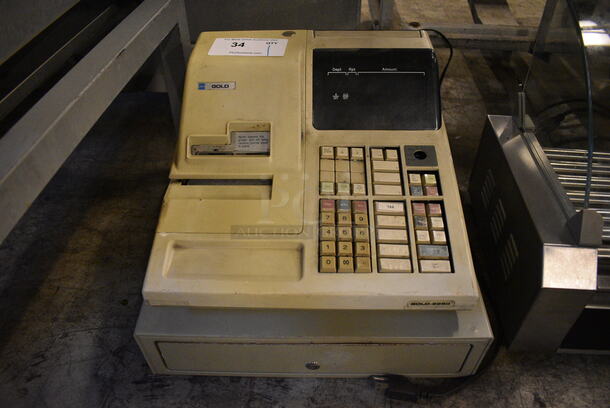 Gold Countertop Electronic Cash Register. 16x17x13 - Image 1 of 5