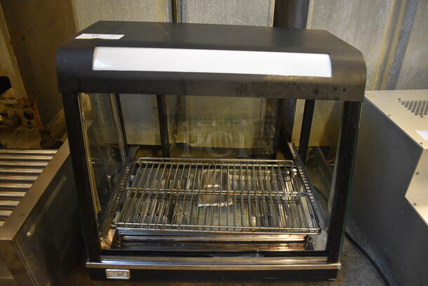 NICE! Metal Commercial Countertop Warming Display Case Merchandiser. 26x17x25. Tested and Working!