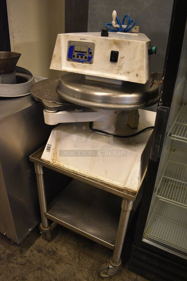 AMAZING! Doughpro Model DP1300 Metal Commercial Countertop Dough Press on Stainless Steel Equipment Stand w/ Commercial Casters. 120 Volts, 1 Phase. 19x23x26, 21x25x27. Tested and Working! - Image 5 of 11