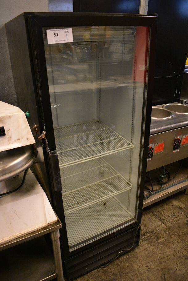 NICE! Beverage Air Model MT12 Metal Commercial Single Door Reach In Cooler Merchandiser w/ Poly Coated Racks. 115 Volts, 1 Phase. 24x24x63. Tested and Powers On But Does Not Get Cold - Image 2 of 5