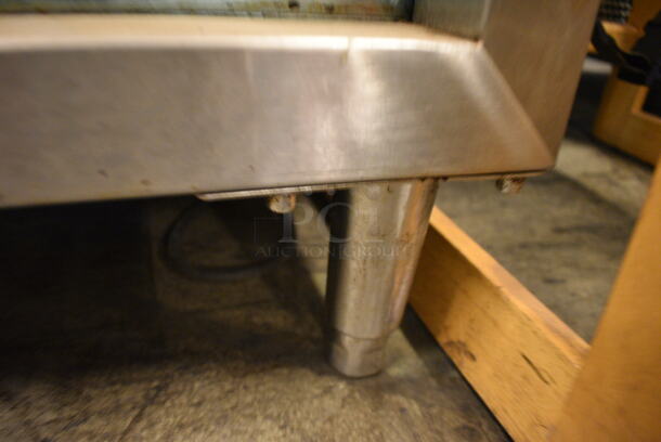 NICE! APW Wyott Stainless Steel Commercial Floor Style Electric Powered 3 Well Steam Table w/ Undershelf. 36x18x36 - Image 8 of 8