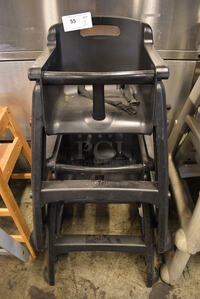 2 Black Poly High Chairs. 22x23x30. 2 Times Your Bid!
