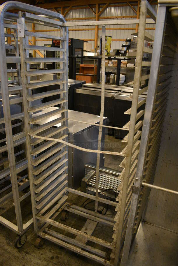 Metal Commercial Pan Transport Rack on Commercial Casters. 28x18x70 - Image 2 of 3