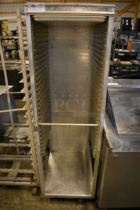 Metal Commercial Pan Transport Rack on Commercial Casters. 20.5x26x70
