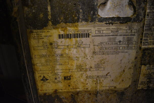 NICE! 2014 Pitco Frialator Model SG14R Stainless Steel Commercial Floor Style Natural Gas Powered Deep Fat Fryer on Commercial Casters. 122,000 BTU. 15.5x34x47 - Image 5 of 5