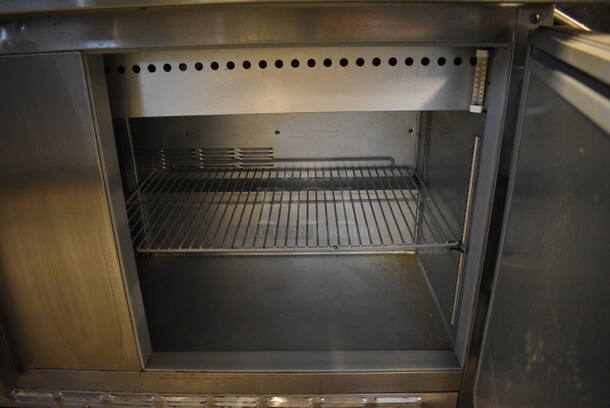 NICE! Beverage Air Model SP60-24M Stainless Steel Commercial Salad Sandwich Prep Table Bain Marie Mega Top on Commercial Casters. 115 Volts, 1 Phase. 60x37x47. Tested and Powers On But Does Not Get Cold - Image 6 of 8