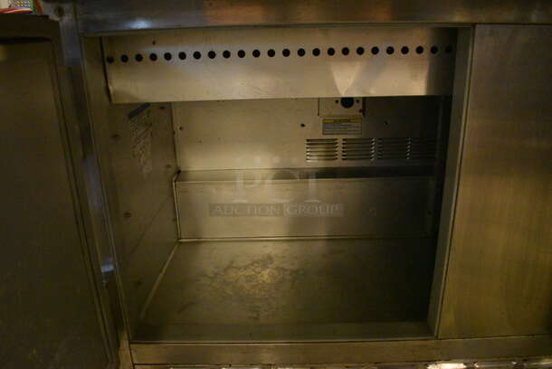 NICE! Beverage Air Model SP60-24M Stainless Steel Commercial Salad Sandwich Prep Table Bain Marie Mega Top on Commercial Casters. 115 Volts, 1 Phase. 60x37x47. Tested and Powers On But Does Not Get Cold - Image 7 of 8