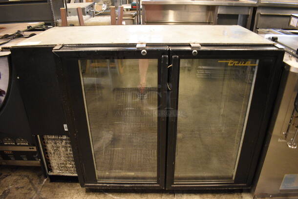 WOW! 2010 True Model TBB-24GAL-48G Metal Commercial 2 Door Back Bar Cooler Merchandiser. 115 Volts, 1 Phase. 48x25x34. Tested and Working!