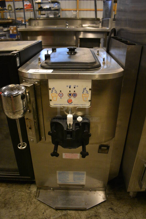 BEAUTIFUL! 2010 Taylor Model C707-27 Stainless Steel Commercial Countertop Air Cooled Single Flavor Soft Serve Ice Cream Machine w/ Drink Mixing Attachment. 208-230 Volts, 1 Phase. 21x34x36