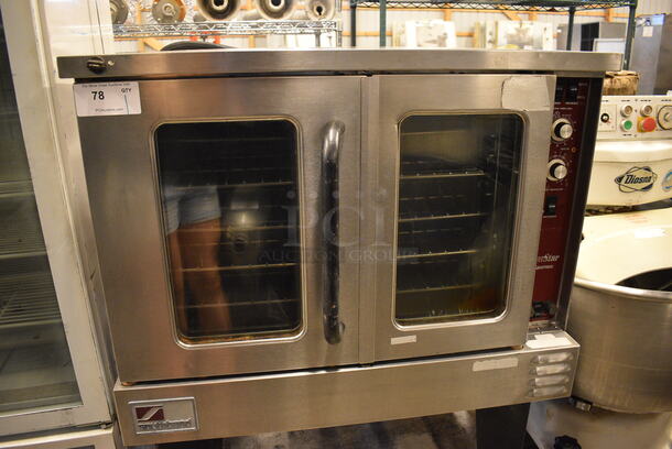 GORGEOUS! Southbend Stainless Steel Commercial Electric Powered Full Size Convection Oven w/ View Through Doors, Metal Oven Racks and Thermostatic Controls on Metal Legs. 38x37x52 - Image 2 of 7