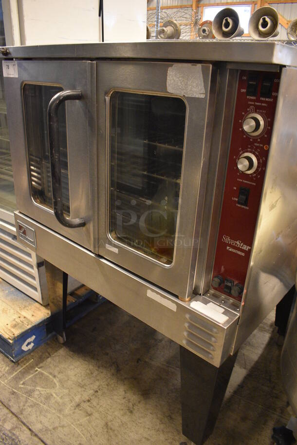 GORGEOUS! Southbend Stainless Steel Commercial Electric Powered Full Size Convection Oven w/ View Through Doors, Metal Oven Racks and Thermostatic Controls on Metal Legs. 38x37x52 - Image 6 of 7