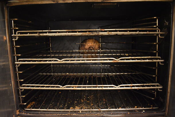 SWEET! Garland Model TE3 Stainless STeel Commercial Electric Powered Full Size Convection Oven w/ View Through Doors and Metal Oven Racks on Metal Legs. 208/230 Volts, 3 Phase. 40x29x65 - Image 3 of 6