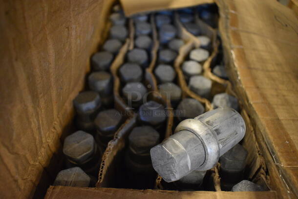 ALL ONE MONEY! Lot of IN ORIGINAL BOX TP-811 Metal Bullet Feet for Table Leg. 1.5x1.5x3 - Image 1 of 3