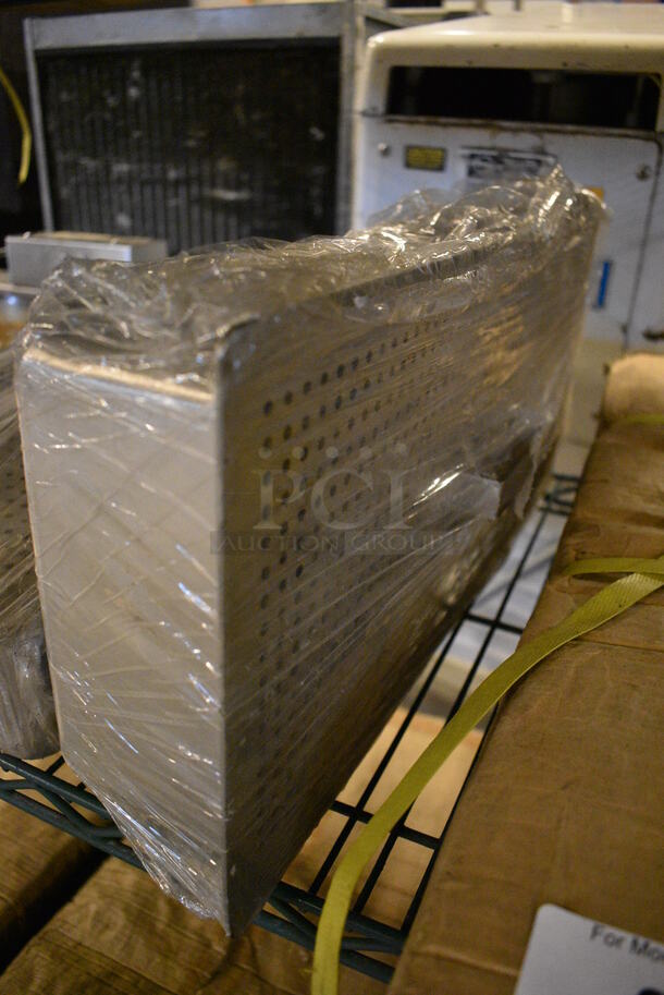 2 Metal Bins w/ Perforated Lids. 9x19x5.5. 2 Times Your Bid! - Image 3 of 3