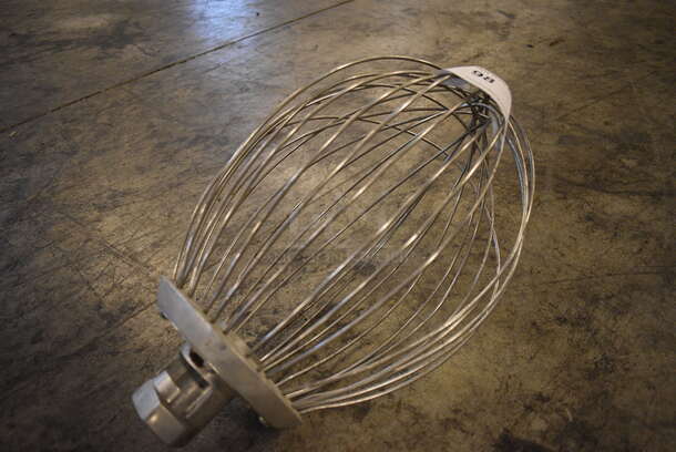 Metal Commercial 30 Quart Whisk Attachment for Hobart Mixer. 9x9x16