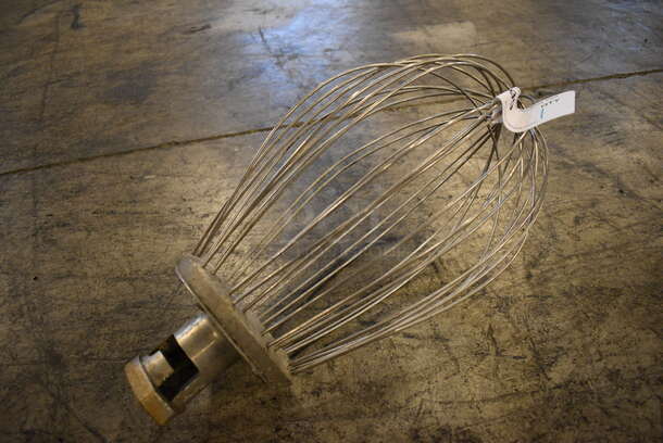 Metal Commercial 30 Quart Whisk Attachment for Hobart Mixer. 9x9x16