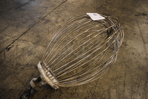Metal Commercial 60 Quart Whisk Attachment for Hobart Mixer. 11x11x19
