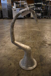 Metal Commercial Dough Hook Attachment for Hobart Mixer. 7x4x14