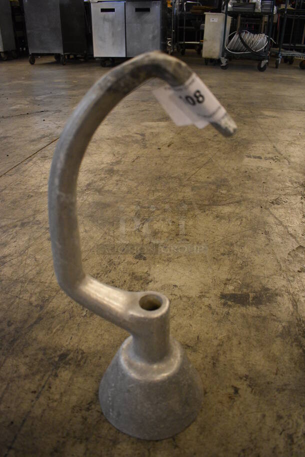 Hobart VMLH40E Metal Commercial Dough Hook Attachment for Hobart Mixer. 8x6x19 - Image 1 of 4