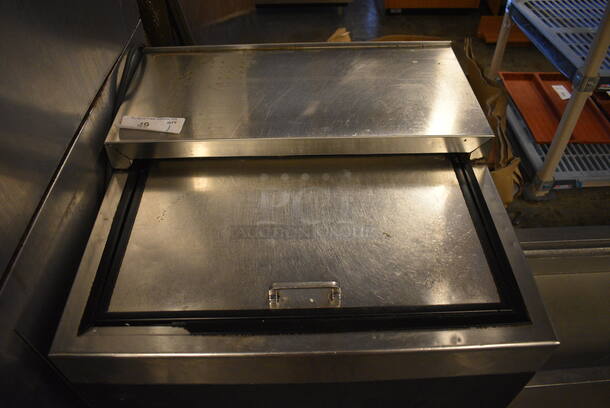 NICE! Glastender Model MF24-B1 Stainless Steel Commercial Back Bar Cooler w/ Sliding Lid. 115 Volts, 1 Phase. 24x24x34. Cannot Test - Unit Was Previously Hardwired - Image 3 of 6