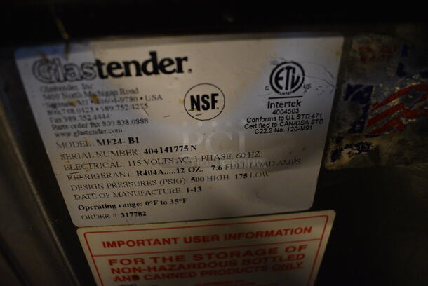 NICE! Glastender Model MF24-B1 Stainless Steel Commercial Back Bar Cooler w/ Sliding Lid. 115 Volts, 1 Phase. 24x24x34. Cannot Test - Unit Was Previously Hardwired - Image 5 of 6