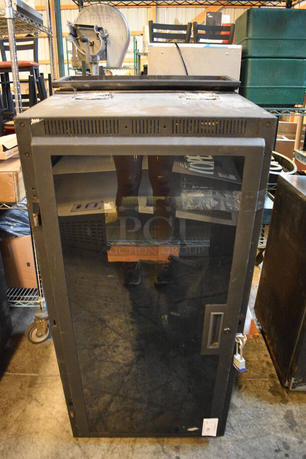 Black Metal AV Cabinet. 22.5x22.5x50 - Image 1 of 6