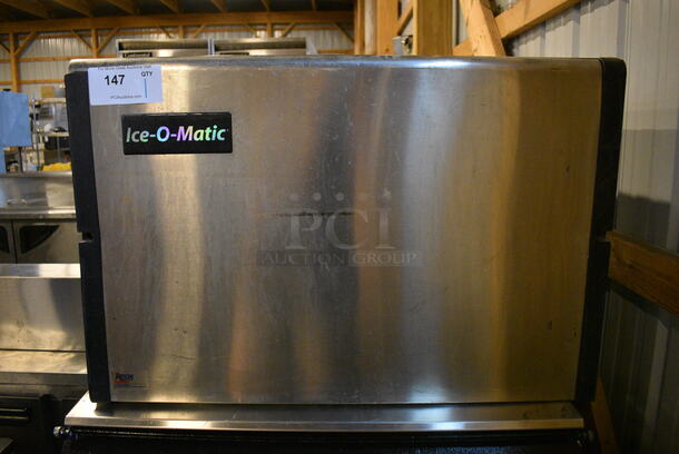 SWEET! Ice O Matic Model ICE0400FA2 Stainless Steel Commercial Air Cooled Ice Machine Head on Metal Commercial Ice Bin. 115 Volts, 1 Phase. 30x33x61 - Image 4 of 6