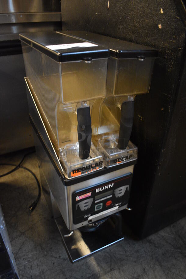 NICE! 2011 Bunn Model MHG Metal Commercial Countertop 2 Hopper Coffee Bean Grinder. 120 Volts, 1 Phase. 9x16x30. Tested and Working! - Image 3 of 6